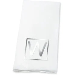 Square Initial Foil Stamped Disposable Hand Towels