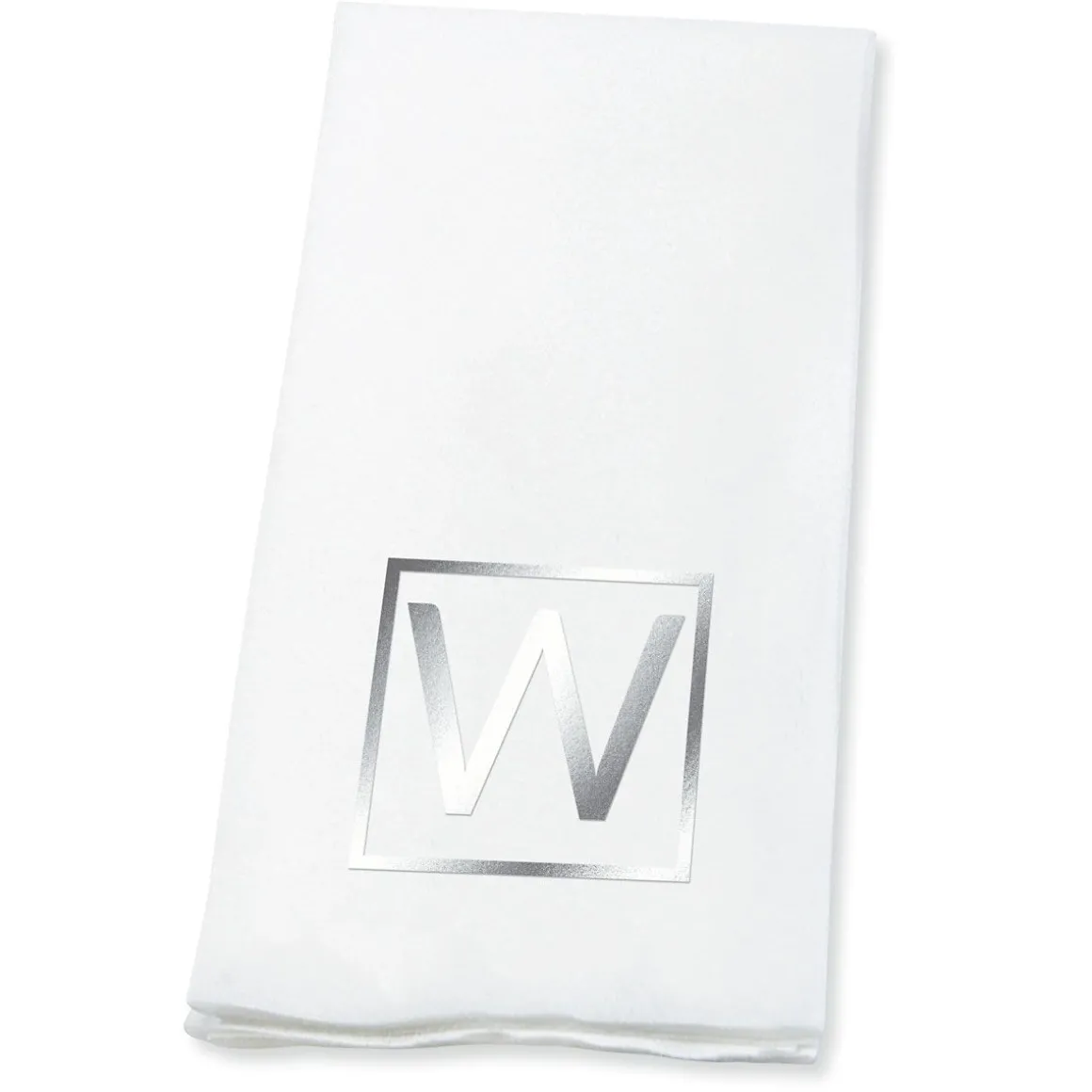 Square Initial Foil Stamped Disposable Hand Towels