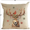 Stag with Cardinal Personalized Pillow