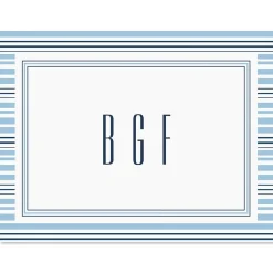 Stripes Monogram Note Cards