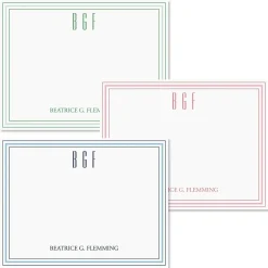 Stripes Personalized Correspondence Cards