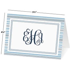 Stripes Personalized Note Cards