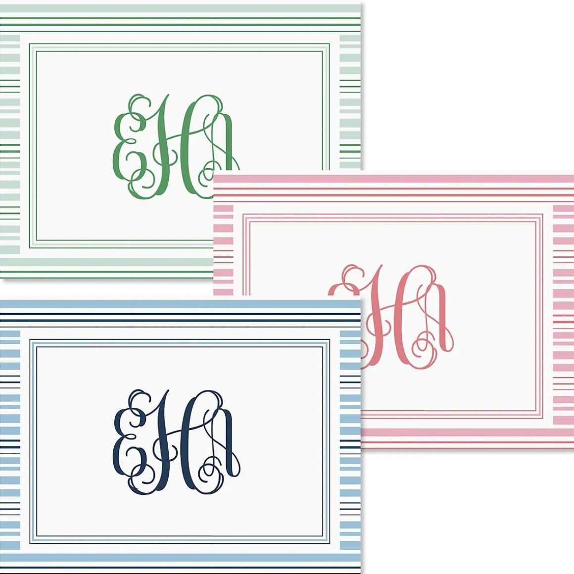 Stripes Personalized Note Cards
