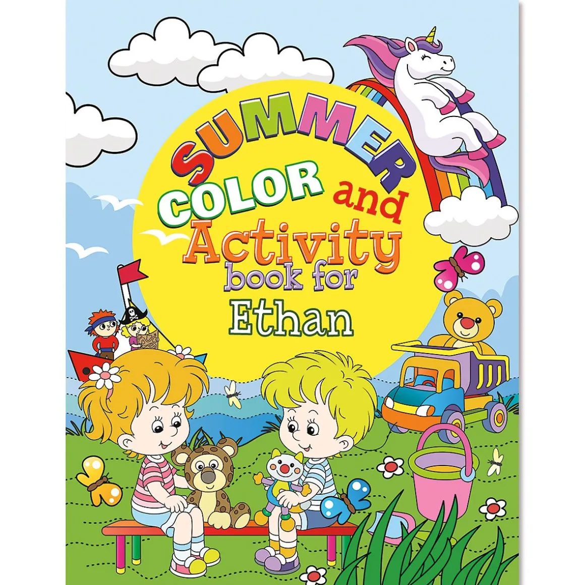 Summer Color & Activity Personalized Book