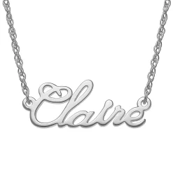 Swirly Script Name Sterling Silver Necklace