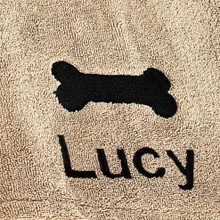 Taupe Custom Dog Drying Towel