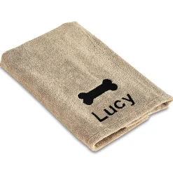 Taupe Custom Dog Drying Towel