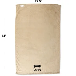 Taupe Custom Dog Drying Towel