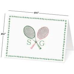 Tennis Personalized Note Cards