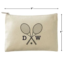 Tennis Personalized Small Canvas Zip Pouch