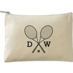 Tennis Personalized Small Canvas Zip Pouch