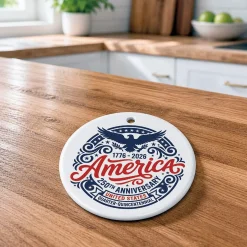 250th America Round Ornament