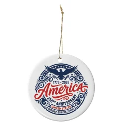 250th America Round Ornament