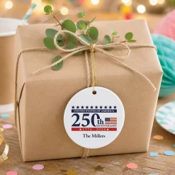 250th Anniversary Personalized Round Ornament