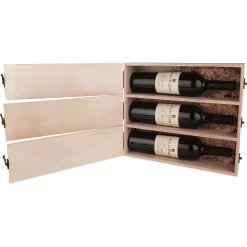 3-Tiered Newlywed's Anniversary Wood Wine Box
