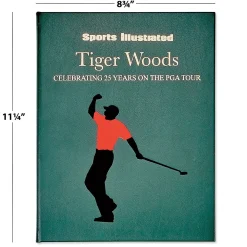 Tiger Woods Personalized Green Leather-Bound Book