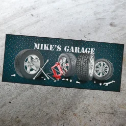 Tires Garage Double-Width Personalized Floormat