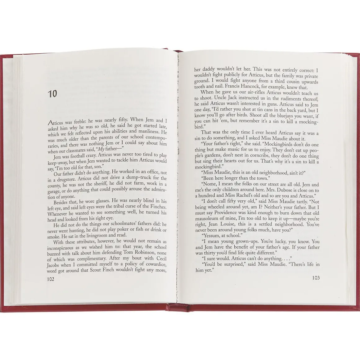To Kill a Mockingbird Personalized Red Leather-Bound Book