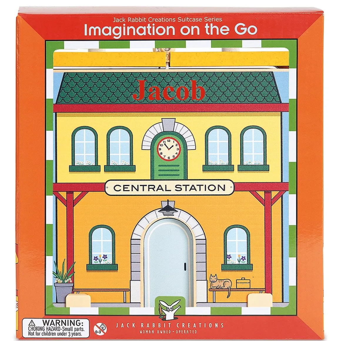 Train Station Personalized Suitcase by Jack Rabbit Creations