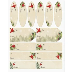 Tree Cardinal Jumbo Rolled Gift Wrap