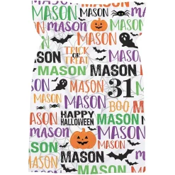 Trick-or-Treat Personalized Green Name Pillowcase