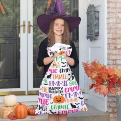 Trick-or-Treat Personalized Pink Name Pillowcase