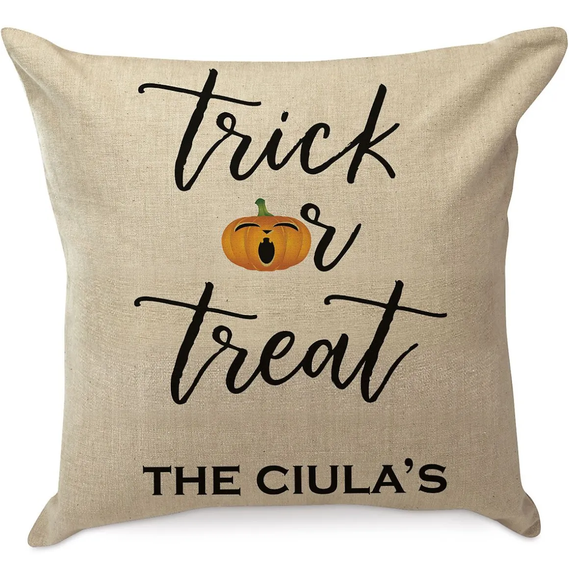 Trick or Treat Personalized Pillow by Designer Jillian Yee-Pham