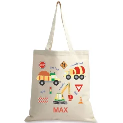Trucks & Traffic Signs Personalized Canvas Tote