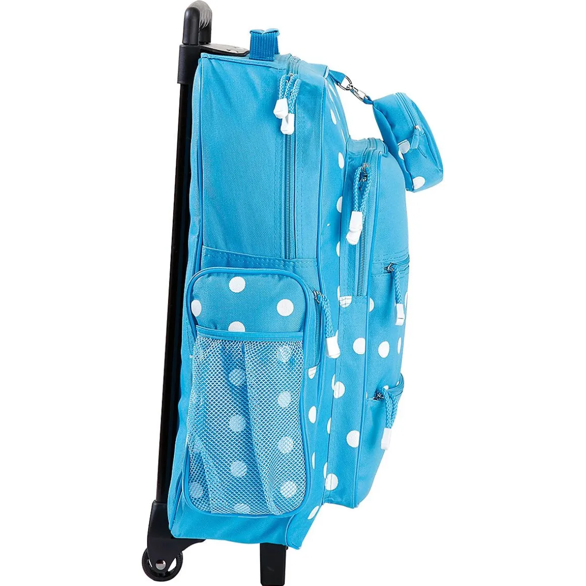Turquoise Polka Dot 21" Personalized Rolling Luggage