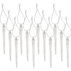 Twinkle™ Glass Icicle Ornaments