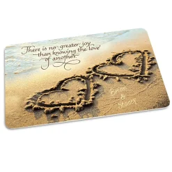 Two Hearts Personalized Doormat