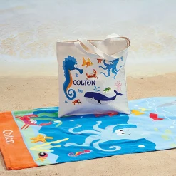 Under The Sea Personalized Canvas Tote