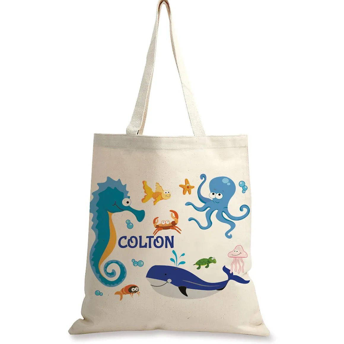 Under The Sea Personalized Canvas Tote