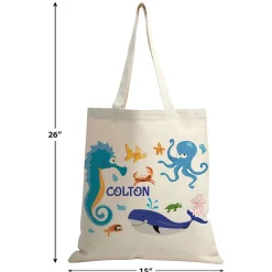 Under The Sea Personalized Canvas Tote