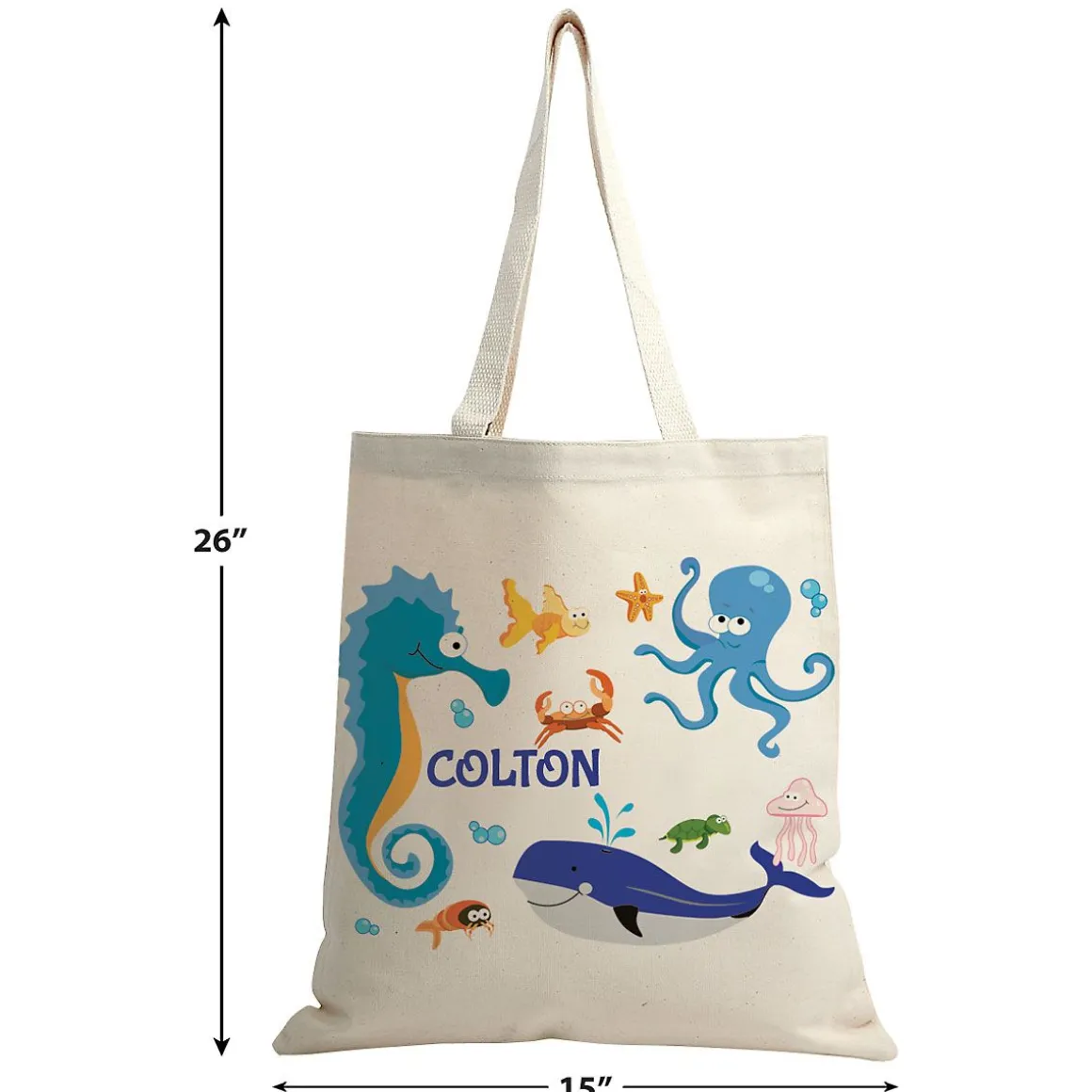 Under The Sea Personalized Canvas Tote