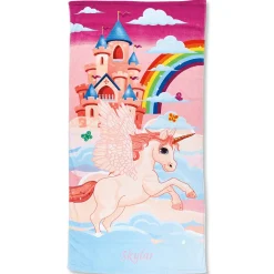 Unicorn Castle Personalized Towel