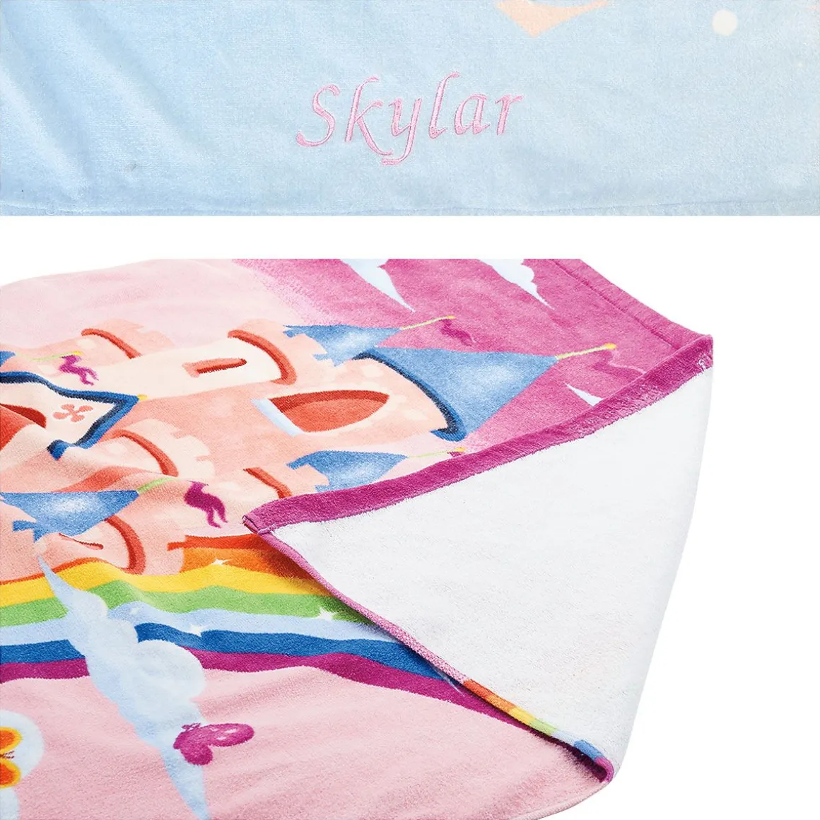 Unicorn Castle Personalized Towel