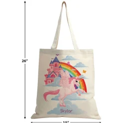 Unicorn Personalized Canvas Tote