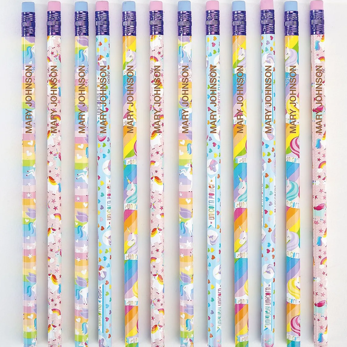 #2 Unicorn Personalized Hardwood Pencils