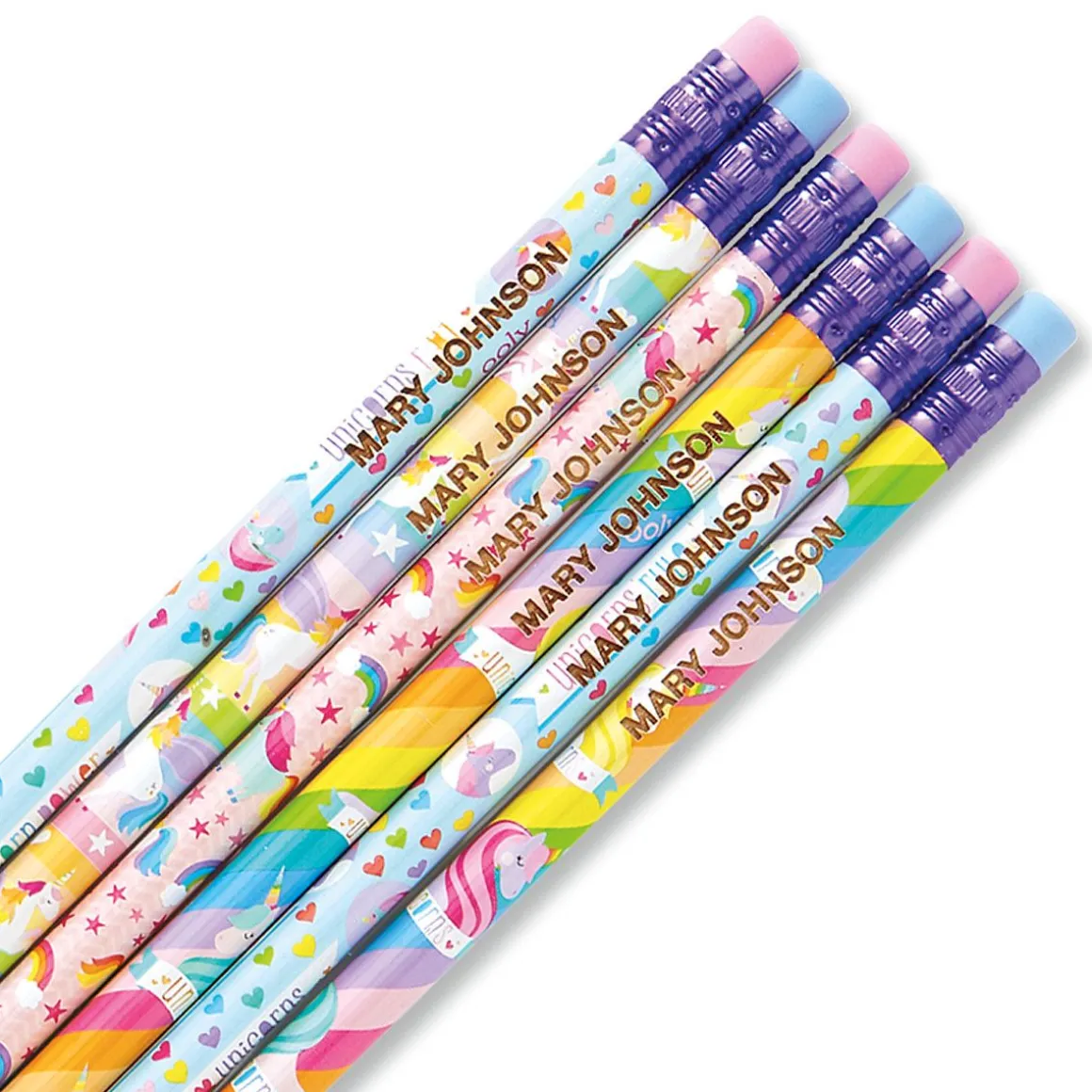 #2 Unicorn Personalized Hardwood Pencils