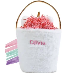 Unicorn Personalized Plush Treat Basket