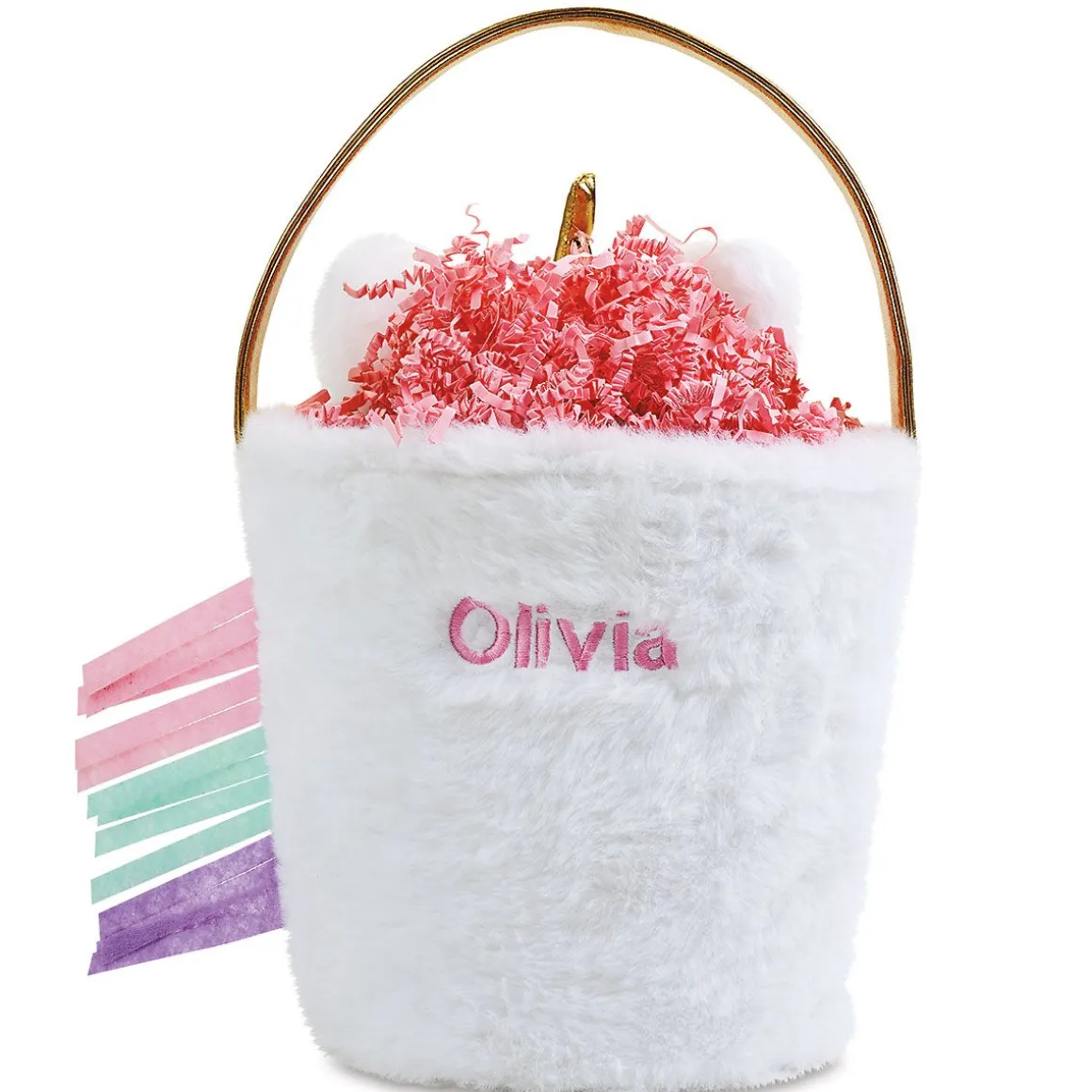Unicorn Personalized Plush Treat Basket