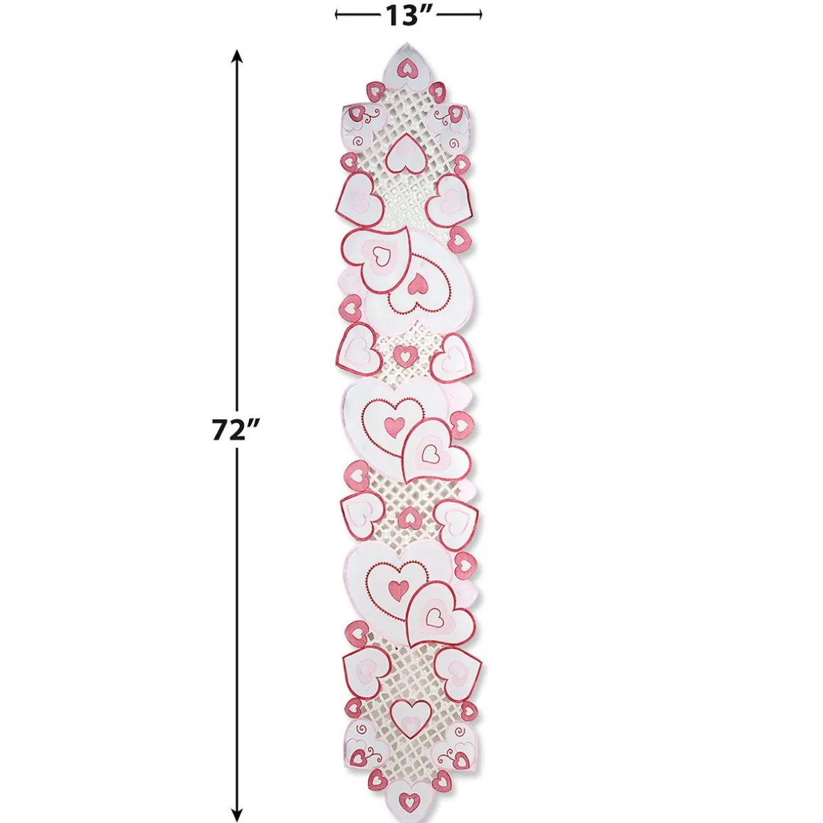 Valentine Hearts Table Runner