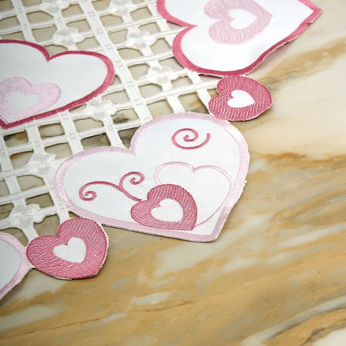 Valentine Hearts Table Runner