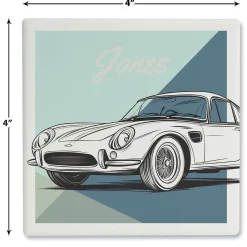 Vintage Cars Personalized Ceramic Coasters