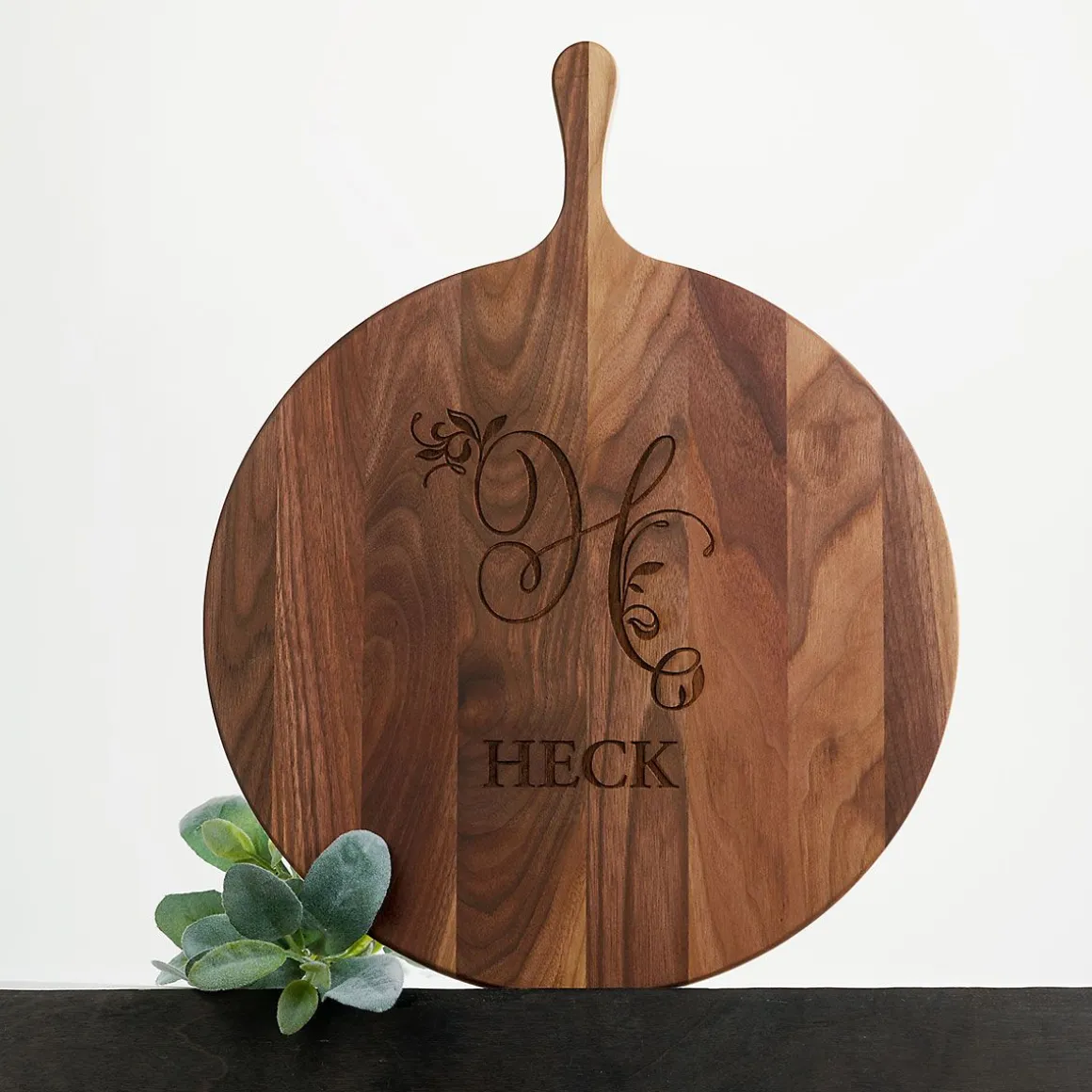 Walnut Personalized Round Board