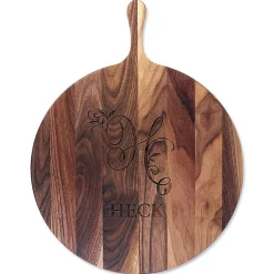 Walnut Personalized Round Board