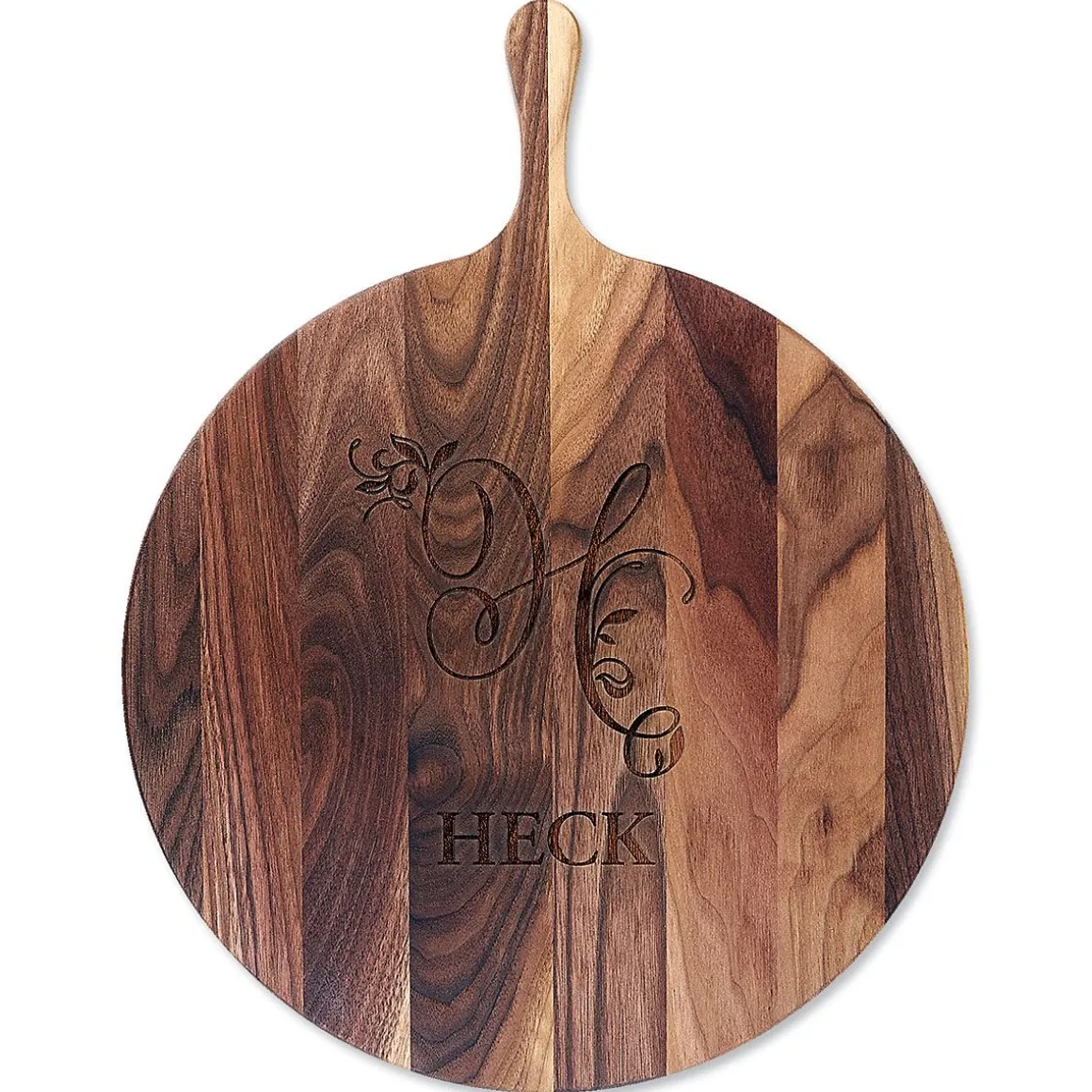 Walnut Personalized Round Board