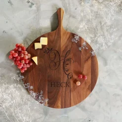 Walnut Personalized Round Board