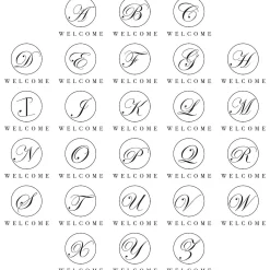 Welcome Circle Initial Foil Stamped Disposable Hand Towels